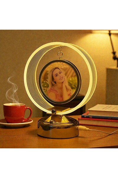hediye Resimli Anı Çemberi Fotoğraflı Ledli Abajur Kişiye Özel Fotoğraf Baskı...