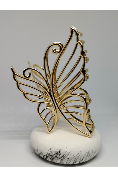 Tuel Gold Metal Hair Clip – Large Size Stylish Design |   Strong Hold Women's...