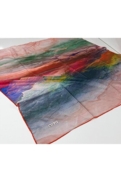 MİRAY Nevada Large Size Organic Cotton Scarf - 120 X 120 - 06252 08