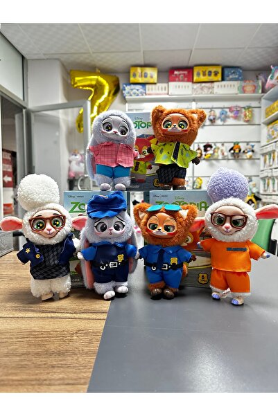 Markasız ucuz Zootopia Zootropolis Peluş Anahtarlık Blind Box