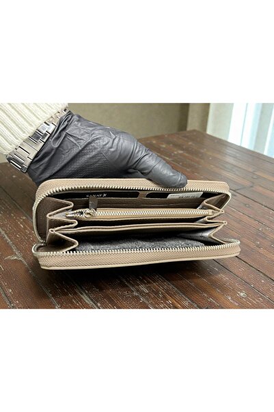 NZCLUB محفظة نسائية من الجلد الأصلي الأصلي مع سحاب إغلاق