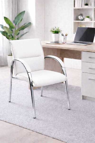 YRN OFIS Ofis misafir bekleme koltuğu büro sandalyesi bekleme sandalyesi Krom...