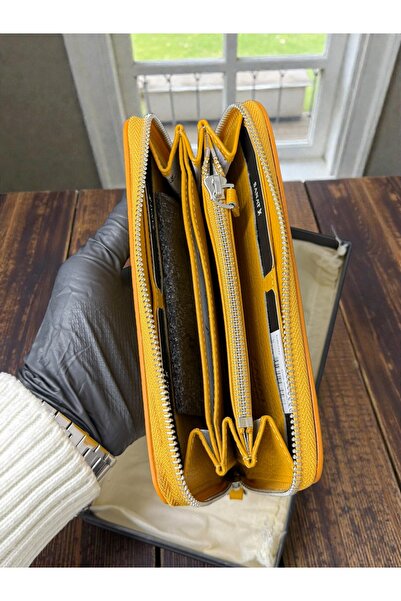 NZCLUB Hakiki Orjinal Deri Takoz Fermuarlı Kadın Cüzdanı