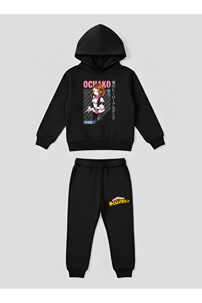 SVART WEAR My Hero Academia Ochako Uraraka Set de hanorace pentru copii, impr...
