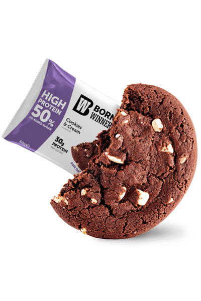 Born Winner بروتين بار سليم وي بنكهة الكوكيز والكريمة 60 جرام