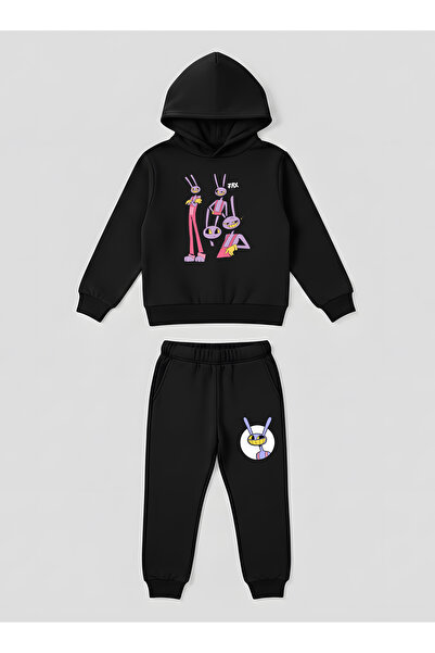 SVART WEAR Jax Purple Rabbit Štampano Dječji dvodelni set dukseva