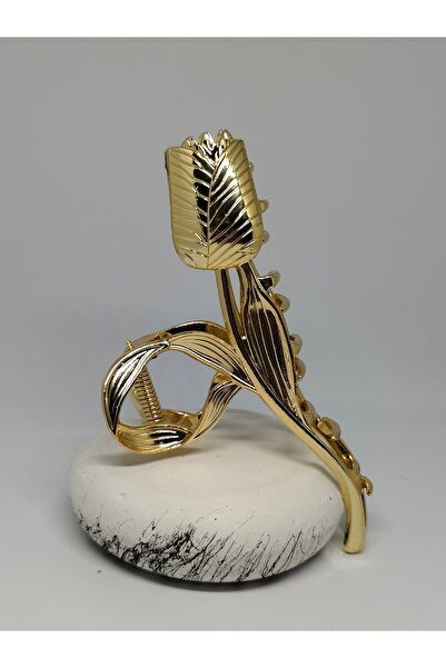 Tuel Gold Metal Hair Clip – Large Size Stylish Design |   Strong Hold Women's...