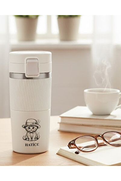 Penguen Kişiye Özel İsimli Termos Mug 400 Ml - Filtre Kapak Paslanmaz Çelik 6...