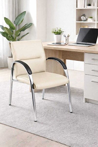 YRN OFIS Ofis misafir bekleme koltuğu büro sandalyesi bekleme sandalyesi Krom...