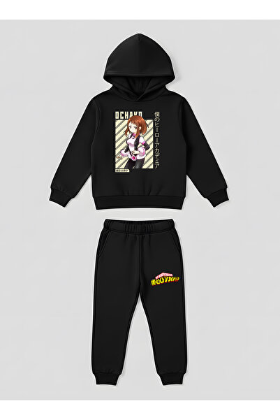 SVART WEAR My Hero Academia Ochako Uraraka Set de hanorace pentru copii, impr...