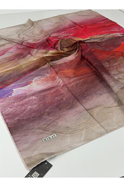 MİRAY Nevada Large Size Organic Cotton Scarf - 120 X 120 - 06252 02