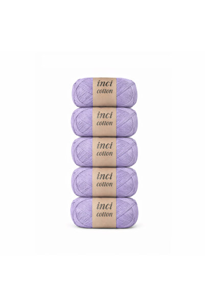 inci cotton خيط قطني منسوج من القطن بلون أرجواني فاتح، 5 قطع، أميجورومي، حقيب...