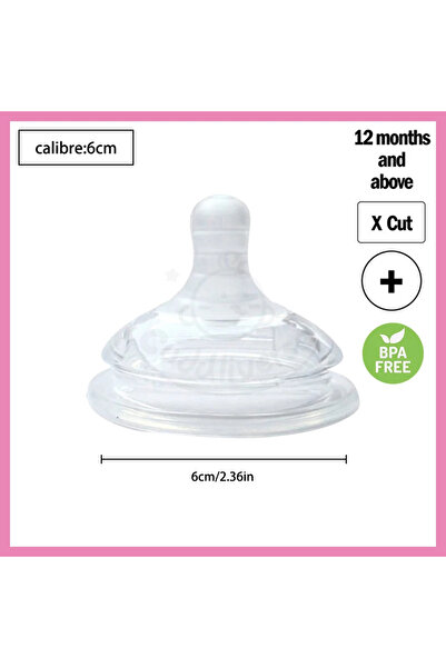 Choice6 6cm caliber 7 universal baby bottle replacement nipples, multiple cal...