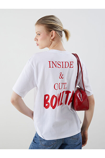 LC Waikiki Νέα σεζόν Crew Neck Printed Oversize Γυναικείο Tisort - S5OK24Z8