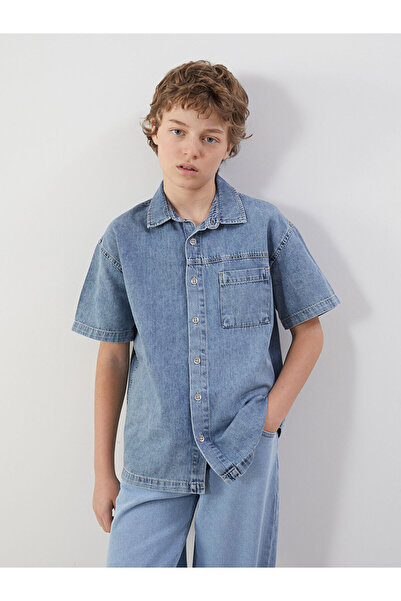 LC Waikiki Özmarka Нова колекция къса ръкавна деним риза за момчета