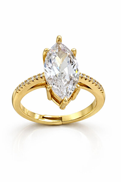 Sense of Atelier خاتم أورييل ماركيز كراون قابل للتعديل مرصع بالأحجار - ذهبي