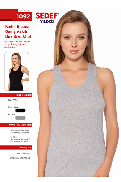 BENALİ Underwear (6 Pieces) Cotton Thin or Thick Strap Ribbed T-Shirt