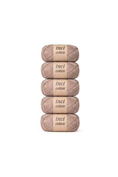 inci cotton Kum Beji Koton 5'li Pamuk Örgü İpi İpliği Amigurumi, Battaniye, Ç...