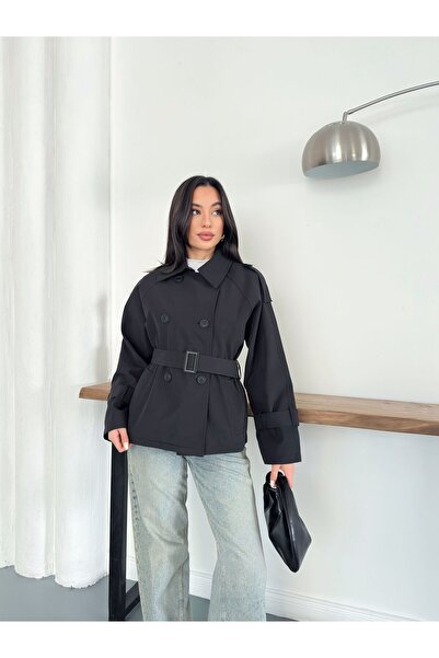 Ekim Store Belted Buttoned Trench Jacket