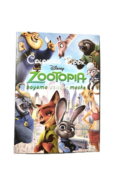 şahane parti كتاب تلوين زوتوبيا (لوحة تلوين، ملصقات، غطاء خلفي)