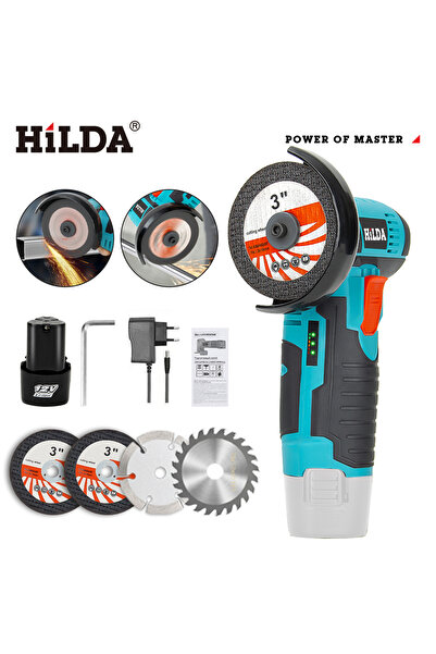 Choice8 HILDA EU AB262 HILDA 12V Miniature Rechargeable Mini Angle Grinder wi...