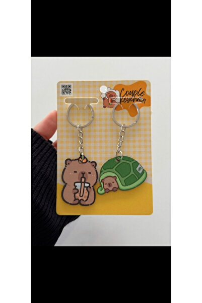 Capybara Yeşil Sulufat 2li Anahtarlık