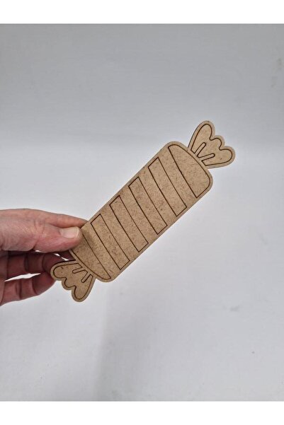 Mu Art Ahşap 10 قطع من الحلوى الخشبية المزينة بتصميم عيد رمضان، نشاط فني للمد...