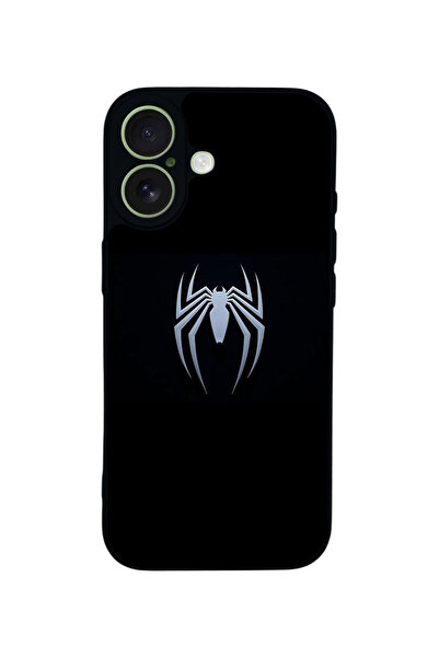 SCALETA CASE iPhone 17 Uyumlu Spiderman Tasarımlı Glossy Mat Siyah Silikon Te...