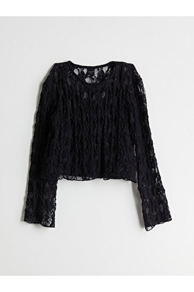 LC Waikiki Tricou pentru fetiță cu decolteu și dantelă