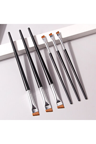Choice1 6Pcs Black silver 6 Pcs popular eye makeup brush high-end ultra-fine ...