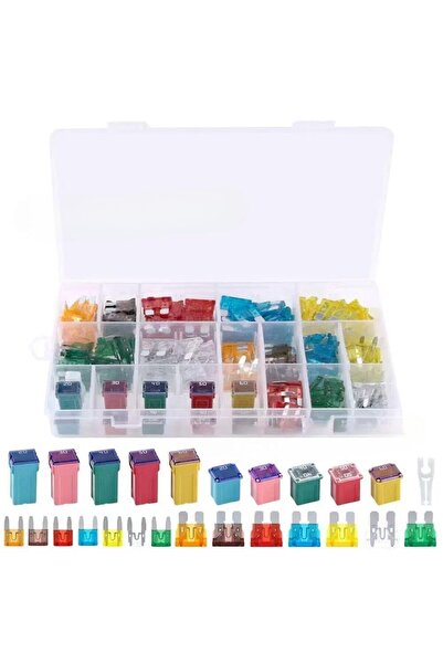 Generic مجموعة متنوعة من 250 قطعة من فيوزات السيارات - تتضمن أنواعًا صغيرة ال...