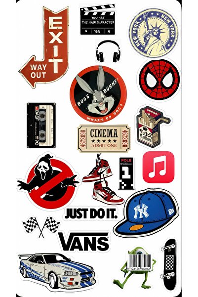 Limitless Design مجموعة ملصقات ثقافة البوب ​​الريترو مقاس 22 × 30 سم - ملصقات...