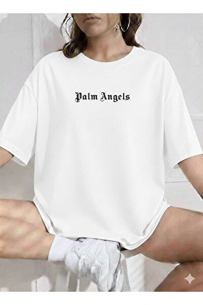 New Shine Μπλουζάκι Palm Angels με στάμπα, μαύρο, unisex