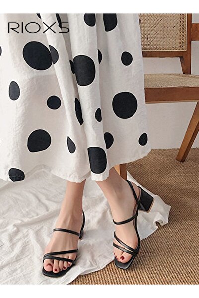 RIOXS Women's Mid Heel Sandals, Square Open Toe Block Heels Sandals, Strappy ...