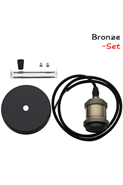 Choice8 طقم برونزي، مصباح معلق بتصميم إديسون عتيق الطراز، قاعدة لولبية E27، م...