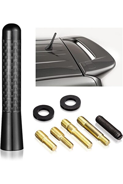 Generic X spring Car Antenna, Universal 12CM Carbon Fiber Short Antenna Mast ...