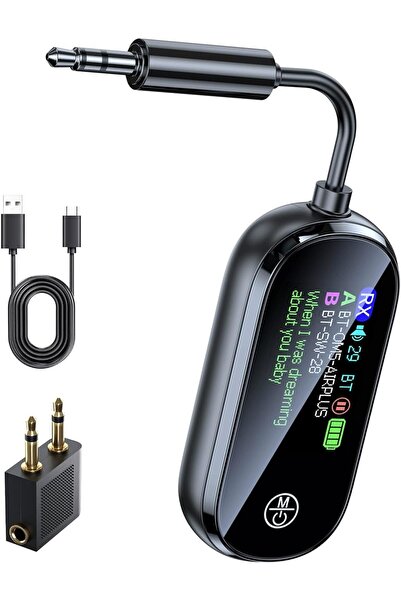 Generic Bluetooth 5.4 Transmitter Receiver for Airplane, Wireless Audio Adapt...