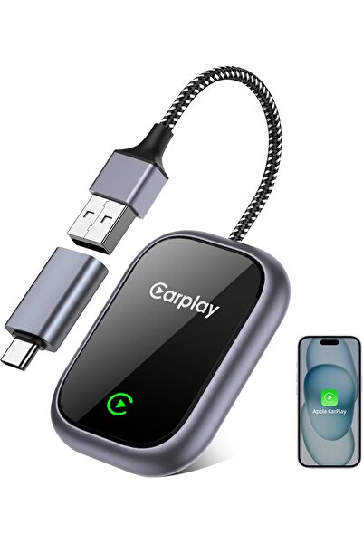 Generic محول هوماركت اللاسلكي 2 في 1 للسيارات، متوافق مع كاربلاي وأندرويد/آي ...