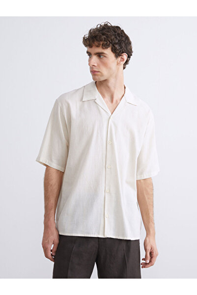 LC Waikiki Ozmarka New Season Comfortable Fit Short Sleeve Linen Blend Men's ...