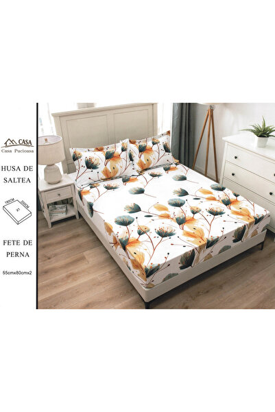 FIONNA.RO Duvet Cover 180x200cm - White With Yellow Flowers