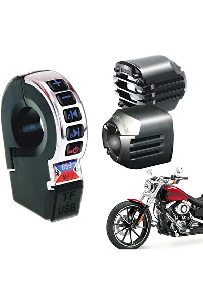 Generic مكبر صوت للدراجات النارية | نظام بوق لاسلكي مع شحن للهاتف، مكبر صوت م...