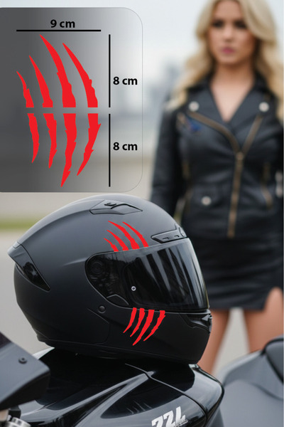 Yalıgraf Reklam Tabela ملصق مخلب الدبابة للخوذة، ملصق مخلب الدبابة للدراجات ا...