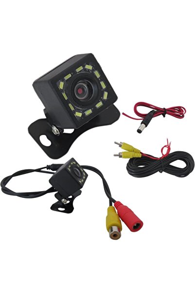 Generic كاميرا خلفية بزاوية 170 درجة، مزودة بـ 12 مصباح LED، مقاومة للماء، تو...