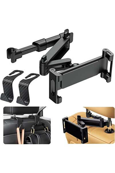 Generic حامل تابلت للسيارة من جودرن مع خطافين للمقعد الخلفي، حامل عالمي للمقع...