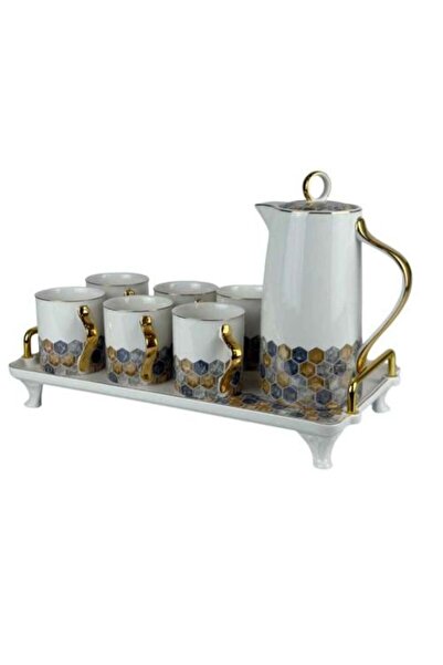 Generic Luxury Ceramic Serving Set with Honeycomb Pattern