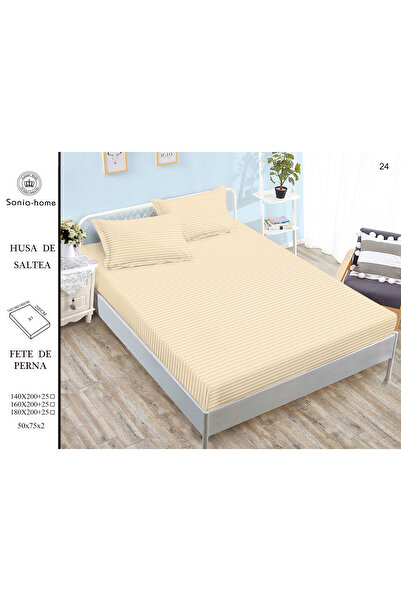 FIONNA.RO Satin Damask Duvet Cover 140x200cm - Cream