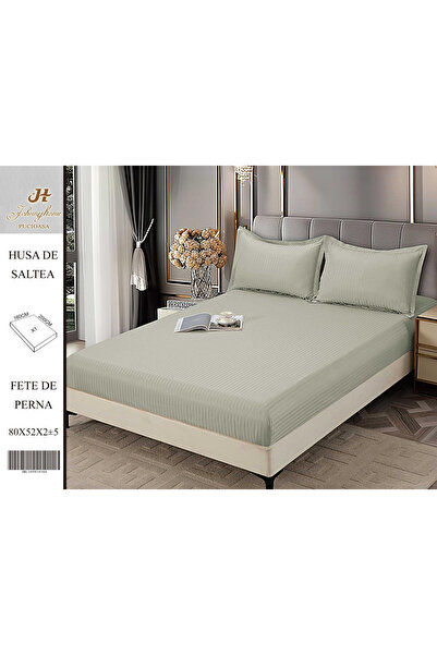 FIONNA.RO Husa Din Damasc Satinat 180x200cm - Gri Perlat