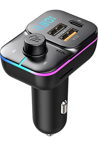 Generic محول بلوتوث للسيارة من سيوسي، جهاز إرسال بلوتوث FM لراديو السيارة، جه...