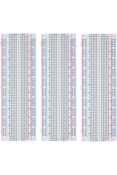 Generic ELEGOO 3pcs Breadboard 830 Point Solderless Prototype PCB Board Kit f...