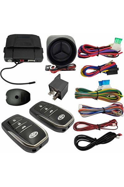 Generic 3XR 3-Button Car Alarm System with TOYOTA Logo Keys | Car Anti-theft ...
